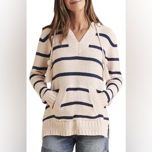 Faherty Kent Sweater Hoodie In Ross Stripe
